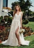 Picture of: Ornate Lace Gown with Slit and Sheer Bodice in INI, Style: B1024, Detail Picture 3