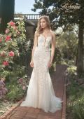 Picture of: Strapless Beaded Net Gown with Plunge Neckline in INI, Style: B1065, Detail Picture 3