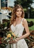 Picture of: Ornate Lace Gown with Slit and Sheer Bodice in INI, Style: B1024, Detail Picture 4