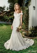 Picture of: Gorgeous Lace Off the Shoulder Mermaid Wedding Gown in INI, Style: B1043, Detail Picture 4