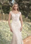 Picture of: Illusion Lace Gown with Detailed Train and Buttons in INI, Style: B1063, Detail Picture 4