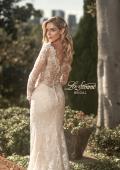 Picture of: Long Sleeve Lace Dress with Slit and Scallop Detailing in INI, Style: B1073, Detail Picture 4