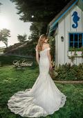 Picture of: Gorgeous Lace Off the Shoulder Mermaid Wedding Gown in INI, Style: B1043, Detail Picture 5