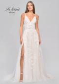 Picture of: Gorgeous Lace A-Line Dress with Ruched Detail Bodice and High Slit in INI, Style: B1075, Detail Picture 5