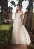Picture of: Off the Shoulder A-Line Lace Wedding Dress in INI, Style: B1006, Detail Picture 6