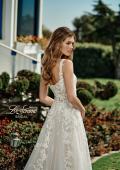Picture of: Ornate Lace Gown with Slit and Sheer Bodice in INI, Style: B1024, Detail Picture 6