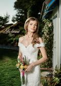 Picture of: Gorgeous Lace Off the Shoulder Mermaid Wedding Gown in INI, Style: B1043, Detail Picture 6