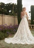 Picture of: Lace A-Line Wedding Dress with Slit and Deep V in INI, Style: B1056, Detail Picture 6, Landscape
