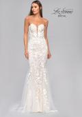 Picture of: Strapless Beaded Net Gown with Plunge Neckline in INI, Style: B1065, Detail Picture 6