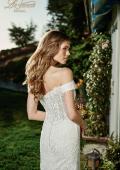Picture of: Gorgeous Lace Off the Shoulder Mermaid Wedding Gown in INI, Style: B1043, Detail Picture 7