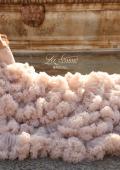Picture of: Strapless Corset Ball Gown Wedding Dress with Tiered Ruffle Skirt in blush, Style: B1443, Detail Picture 17, Landscape