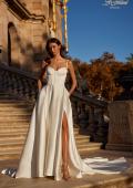 Picture of: Chic A Line Wedding Dress with Bustier Bodice and Illusion Back in ivory, Style: B1372, Main Picture