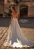 Picture of: Contemporary Satin Wedding Gown with Corset Detail Back in ivory, Style: B1406, Main Picture