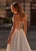 Picture of: Contemporary Satin Wedding Gown with Corset Detail Back in ivory, Style: B1406, Detail Picture 2