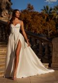 Picture of: Chic A Line Wedding Dress with Bustier Bodice and Illusion Back in ivory, Style: B1372, Detail Picture 3