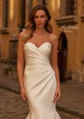 Picture of: Sophisticated Strapless Sweetheart Satin Wedding Dress in ivory, Style: B1438, Detail Picture 3