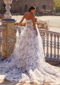 Picture of: Gorgeous Strapless Floral Print Organza Ball Gown with Full Skirt in multi, Style: B1464, Back Picture