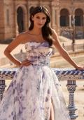 Picture of: Gorgeous Strapless Floral Print Organza Ball Gown with Full Skirt in multi, Style: B1464, Detail Picture 1
