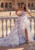 Picture of: Gorgeous Strapless Floral Print Organza Ball Gown with Full Skirt in multi, Style: B1464, Detail Picture 3