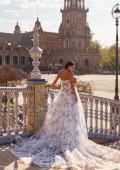 Picture of: Gorgeous Strapless Floral Print Organza Ball Gown with Full Skirt in multi, Style: B1464, Detail Picture 4