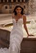 Picture of: Layered Lace Fit and Flare Wedding Dress with Sheer Back in III, Style: J2327, Detail Picture 1