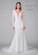Picture of: Plunge Neck Stretch Lace Gown with Open Back and Stunning Train in IIII, Style: J2160, Detail Picture 4