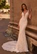 Picture of: Plunge Neck Fitted Lace Wedding Dress with Beaded Straps in IIIII, Style: J2130, Main Picture