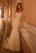 Picture of: Long Sleeve Boho Lace Wedding Dress with V Neckline in IIINI, Style: J2247, Back Picture