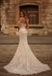 Picture of: Romantic Strapless Delicate Lace Dress with Corset Bodice in IIINI, Style: J2254, Back Picture