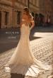 Picture of: Lace Off the Shoulder Wedding Dress with Scalloped Edge Train in IIINI, Style: J2286, Back Picture
