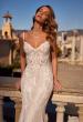 Picture of: Gorgeous Lace Wedding Gown with Scallop Lace Edges and Illusion Bodice in IIINI, Style: J2224, Detail Picture 1
