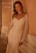 Picture of: Long Sleeve Boho Lace Wedding Dress with V Neckline in IIINI, Style: J2247, Detail Picture 1