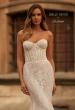 Picture of: Romantic Strapless Delicate Lace Dress with Corset Bodice in IIINI, Style: J2254, Detail Picture 1