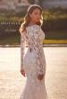 Picture of: Long Sleeve Wedding Dress with V Neckline and Illusion Back Detail in IIINI, Style: J2198, Detail Picture 2