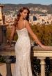 Picture of: Gorgeous Lace Wedding Gown with Scallop Lace Edges and Illusion Bodice in IIINI, Style: J2224, Detail Picture 2