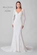 Picture of: Illusion Lace Long Sleeve Stretch Gown with Gorgeous Train in IIINI, Style: J2183, Detail Picture 4