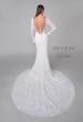Picture of: Lace Wedding Dress with Unique Illusion Back and Button Details in IIINI, Style: J2161, Detail Picture 5