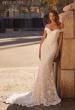 Picture of: Lace Off the Shoulder Wedding Dress with Beautiful Illusion Lace Back in IIINII, Style: J2201, Main Picture