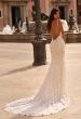 Picture of: Allover Stretch Lace Sheath Wedding Dress with Low Open Back in IINI, Style: J2304, Main Picture