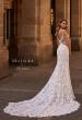 Picture of: Mermaid Lace Wedding Dress with Unique Bustier Bodice and Sheer Lace Back in IINI, Style: J2222, Back Picture