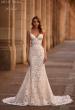 Picture of: Mermaid Lace Wedding Dress with Unique Bustier Bodice and Sheer Lace Back in IINI, Style: J2222, Detail Picture 1