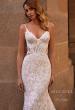 Picture of: Mermaid Lace Wedding Dress with Unique Bustier Bodice and Sheer Lace Back in IINI, Style: J2222, Detail Picture 2