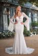 Picture of: Bell Sleeve Lace Gown with Illusion Waist in WIII, Style: J2093, Main Picture