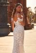 Picture of: Trumpet Style Lace Wedding Dress with V Neckline and Illusion Back in WIII, Style: J2229, Detail Picture 2
