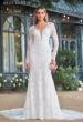 Picture of: Long Sleeve Lace Wedding Gown with Criss Cross Straps in WIIII, Style: J2095, Main Picture