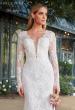 Picture of: Long Sleeve Lace Wedding Gown with Criss Cross Straps in WIIII, Style: J2095, Detail Picture 1