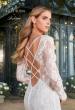Picture of: Long Sleeve Lace Wedding Gown with Criss Cross Straps in WIIII, Style: J2095, Detail Picture 2