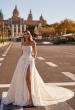 Picture of: Beautiful Structured A Line Gown with Slit and Illusion Strapless Bodice in WIINI, Style: J2236, Main Picture