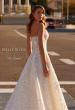 Picture of: Beautiful Structured A Line Gown with Slit and Illusion Strapless Bodice in WIINI, Style: J2236, Detail Picture 2