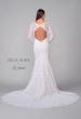 Picture of: Lace Gown with Plunge Neck and Beautiful Lace Sleeves with Scallop Details in WIINI, Style: J2159, Detail Picture 6